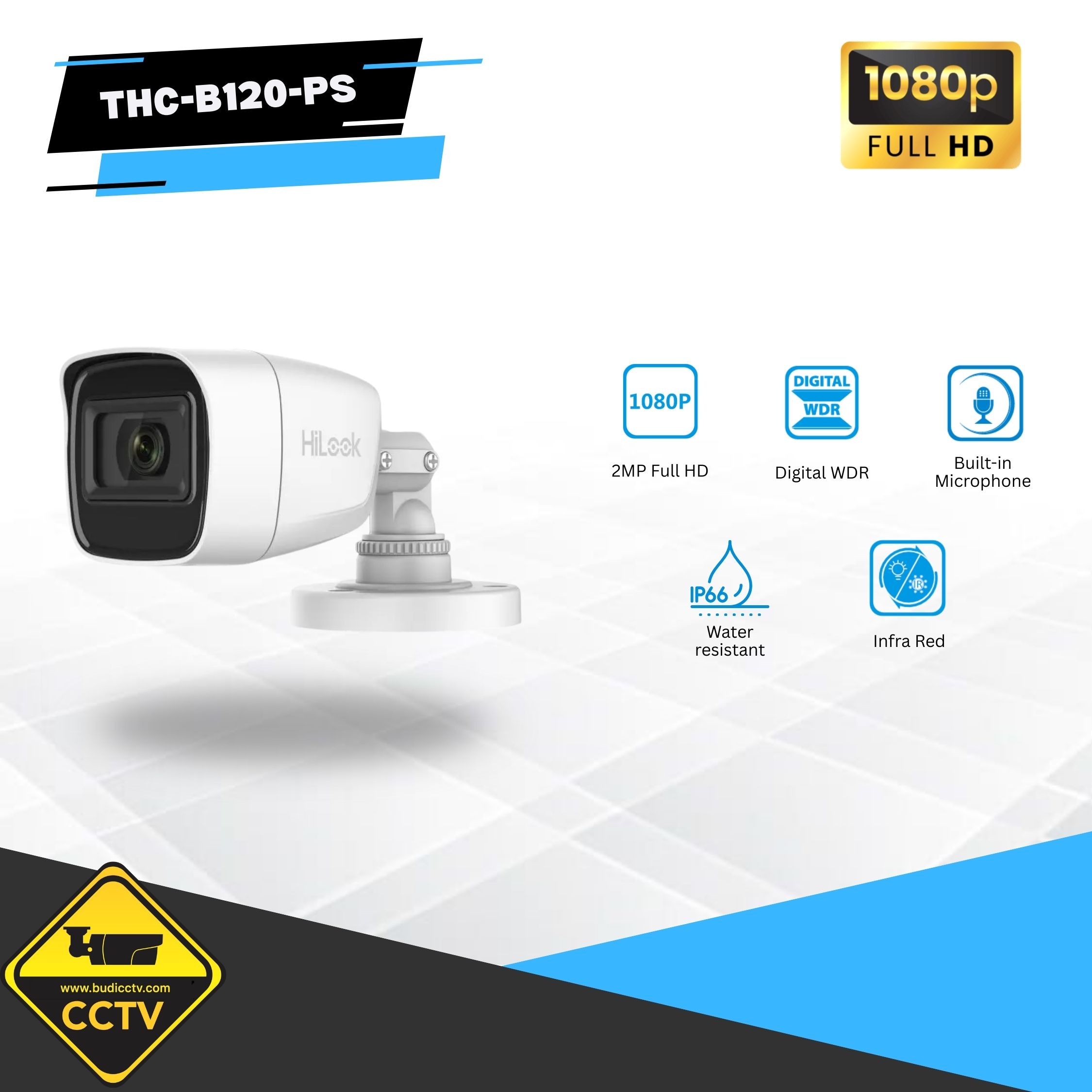 KAMERA HILOOK OUTDOOR AUDIO 2MP THC-B120-PS