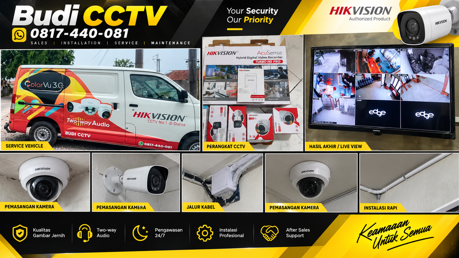 Instalasi CCTV Hikvision di Kafe Pekalongan, Wujud Pengawasan yang Lebih Terarah