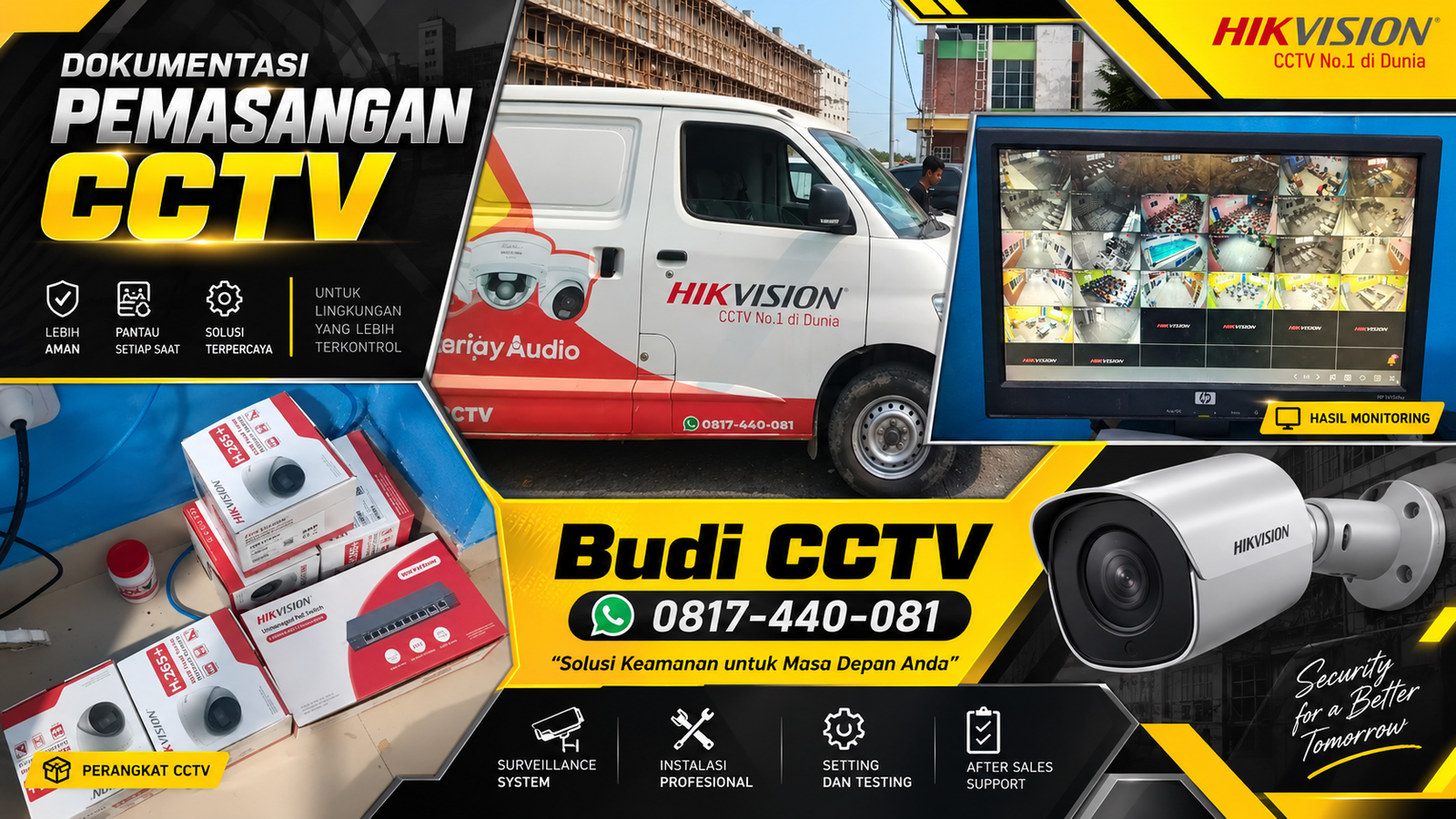 Pemasangan IP Camera Hikvision di Sekolah Dasar, Batang