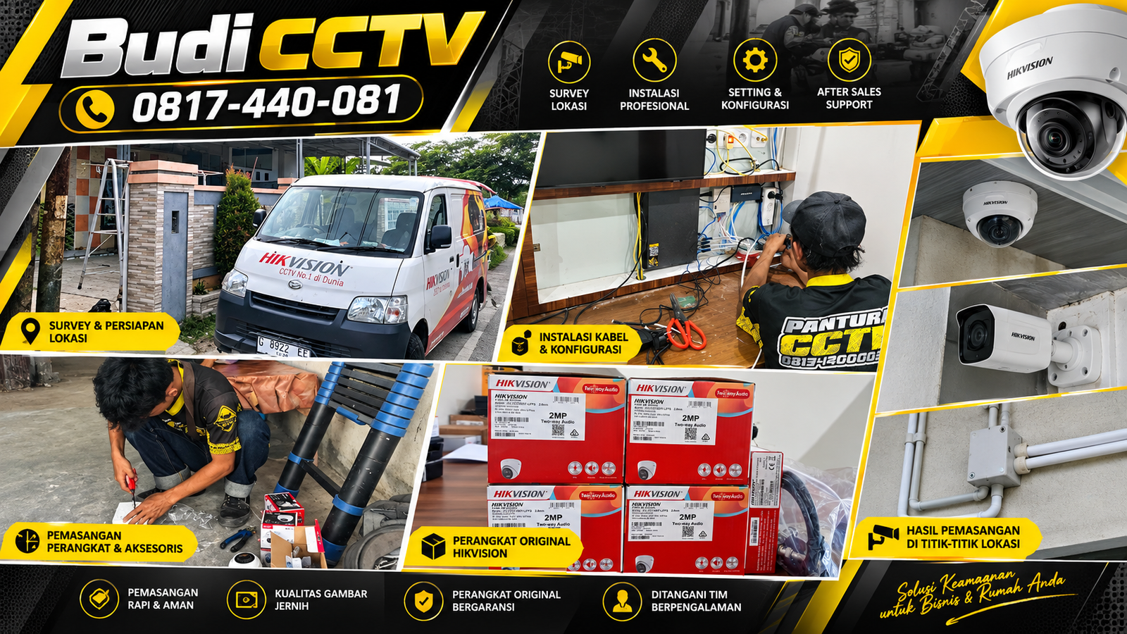 Instalasi CCTV Hikvision Two Way Audio di Rumah Batang, Standar Keamanan yang Terjaga