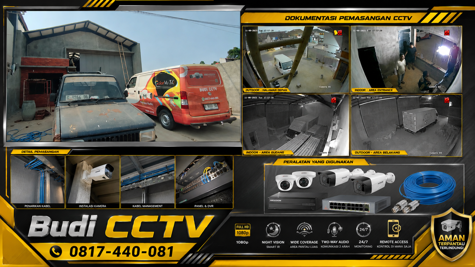 Pasang CCTV Hikvision Bergaransi, Jasa Pengiriman di Pekalongan