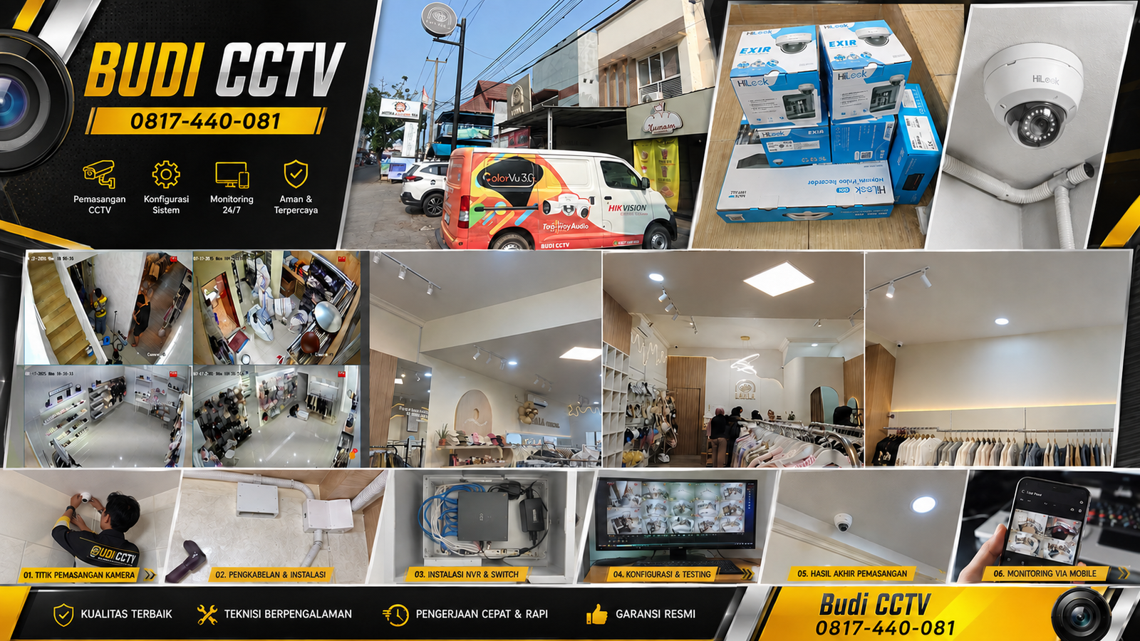 Instalasi CCTV HiLook Pusat Perbelanjaan Pekalongan